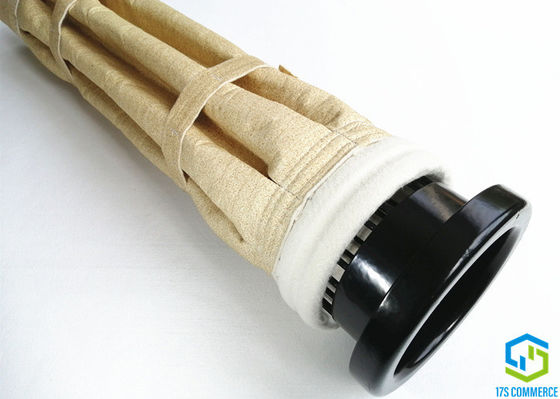 500gsm Aramid फ़िल्टर बैग और पिंजरे गोल स्टार फ़िल्टर बैग